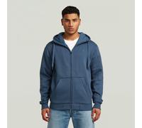 Sweatshirt G-STAR "Sweatjacke Premium core hdd zip sw l\s", Herren, Gr. M, blau (blau (rank blau)), Obermaterial: 55% Baumwolle CO. 45% Polyester PES., Sweatshirts Sweatshirt (49544060-M) blau (rank b