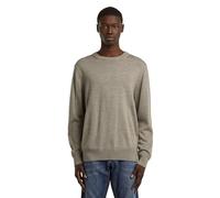 Longpullover G-STAR "Premium Core Knit", Herren, Gr. XL, wild dove, Obermaterial: 100% Wolle, Pullover Longpullover (12879338-XL) wild dove