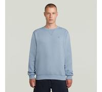 Longpullover G-STAR "Premium Core Sweatshirt", Jungen, Gr. S, ash blau, Obermaterial: 55% Baumwolle, 45% Polyester, Pullover Longpullover (36758500-S) ash blau