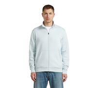 Longpullover G-STAR "Premium Core Track Jacket Sweater", Herren, Gr. M, weiß (baby blau), Obermaterial: 55% Baumwolle, 45% Polyester, Pullover Longpullover (11328845-M) baby blau