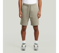 Trainingsshorts G-STAR "Premium Core Sweater Shorts", Herren, Gr. XS, elephant skin, Obermaterial: 55% Baumwolle, 45% Polyester, Hosen (85827752-XS) elephant skin
