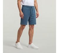 Trainingsshorts G-STAR "Premium Core Sweater Shorts", Herren, Gr. L, blau (rank blau), Obermaterial: 55% Baumwolle, 45% Polyester, Hosen (63714704-L) rank blau