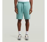 Trainingsshorts G-STAR "Premium Core Sweater Shorts", Herren, Gr. XL, mineral blau, Obermaterial: 55% Baumwolle, 45% Polyester, Hosen (26869269-XL) mineral blau
