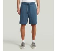 Trainingsshorts G-STAR "Premium Core Sweater Shorts", Herren, Gr. XL, blau (rank blau), Obermaterial: 55% Baumwolle, 45% Polyester, Hosen (63714704-XL) rank blau