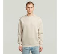 G-Star Raw Sweatshirt mit Label-Stitching und Rundhalsausschnitt in Offwhite, Größe S