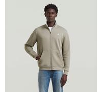 Longpullover G-STAR "Premium Core Track Jacket Sweater", Herren, Gr. XXL, elephant skin, Obermaterial: 55% Baumwolle, 45% Polyester, Pullover Longpullover (14103160-XXL) elephant skin