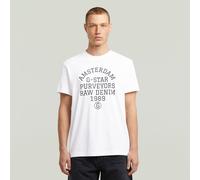G-STAR Purveyors Graphic T-Shirt Weiß M white D26856-C372-110-M