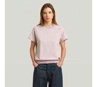 G-STAR Raglan T-Shirt Pink M burnished lilac/milk stripe D24512-D979-J052-M