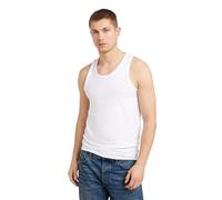 G-STAR RAW Herren Tank Tops - Base Tank Top, Rundhals, Baumwolle, einfarbig Weiß XL