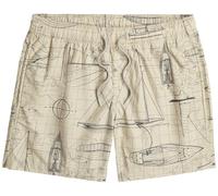 Badeshorts G-STAR "Dirik AO Badeshorts", Herren, Gr. S, Normalgrößen, cream boat blauprint, Obermaterial: 100% Polyester, Badehosen Badeshorts (64030744-S) cream boat blauprint