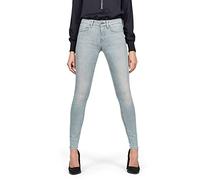 G-STAR RAW Damen 3301 Mid Waist Skinny Jeans, Blau (medium aged D05700-9882-071), 27W / 32L