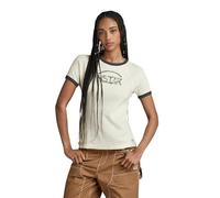 G-Star RAW Damen Army Ringer Slim Top, Beige (Antique White D24506-D527-G286), L