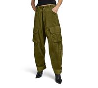 G-Star RAW Damen Cargo Cord 3D Boyfriend Hose, Grün (Dark Olive D23221-D405-C744), 26