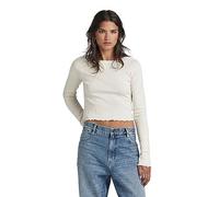 G-Star RAW Damen Cropped Baby sis Raglan r t ls wmn, Beige (Eggnog D23803-1141-G076), XXS