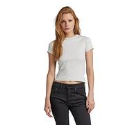 G-STAR RAW Damen Cropped Ultra Slim Top, Grau (oyster mushroom D22767-D275-D607), L