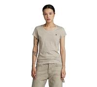 G-star Eyben V T 20 Kurzarm-t-shirt XS Milk Htr / Shamrock Stripe