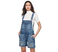 G-STAR RAW Damen Faeroes Boyfriend Short Overall Jumpsuit, Blau (Faded Ripped Shore 8973-B166), X-Small (Herstellergröße: XS)