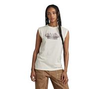 G-Star RAW Damen G-Star Merch Top, Beige (Antique White D24520-C954-G286), L
