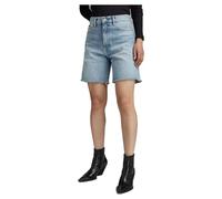 G-Star RAW Damen High Bermuda Shorts Clean Edge, Blau (Sun Faded Seaside Destroyed D24372-D436-G674), 30