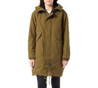 G-Star RAW Damen Hooded fishtail parka, Grün (dark olive D24235-D419-C744), M