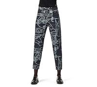 G-STAR RAW Damen Janeh Ultra High Mom Ankle Jeans, Mehrfarben (raw Denim Charcoal line Art Splatter D16083-C472-B894), 32W / 30L