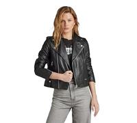 G-STAR Leather Biker Jacke Schwarz XXS dark black D24263-D555-6484-XXS