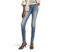 G-Star RAW Skinny-fit-Jeans Midge Zip Mid Skinny, mit Reißverschluss-Taschen hinten 26, Länge 32 blau Damen Röhrenjeans Jeans 26, Länge 32 blue, washed