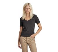 G-Star RAW Damen Moto Slim U-Neck Top, Schwarz (dk Black D24508-B771-6484), S