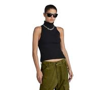 G-Star RAW Damen NY RAW Slim Knitted Top, Schwarz (dk Black D24007-D487-6484), L