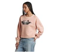 G-Star RAW Damen Overdyed Merch Loose Sweatshirt, Rosa (deep Berry Shake gd D24406-D575-G488), XS