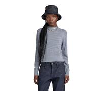 G-Star RAW Damen Pointelle Text Knitted Pullover, Grau (dim Grey D23924-B754-3885), XL