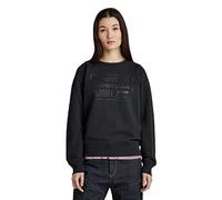 G-Star RAW Damen Raglan Originals Sweatshirt, Schwarz (Caviar D22119-A613-D301), M