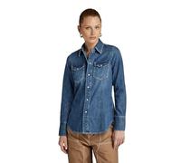 G-STAR RAW Damen Slim Western Hemd, Blau (Faded Noosa Blue D24343-D252-G310), XXS