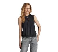G-Star RAW Damen Stand Up Collar Top, Schwarz (dk Black D24453-D523-6484), XS