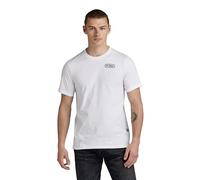 G-Star RAW Herren Back Graphic Slim T-Shirt, Weiß (White D23906-336-110), S