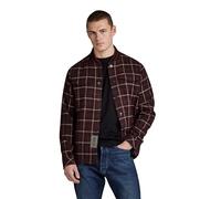 G-STAR RAW Herren Bomber Collar Overshirt, Mehrfarben (dk fig dash check D20662-D406-G086), L