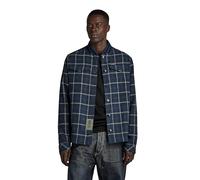G-STAR RAW Herren Bomber Collar Overshirt, Mehrfarben (rank blue dash check D20662-D406-G085), S