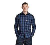 G-Star RAW Herren Bristum 2.0 Slim Hemd, Mehrfarben (rank Blue Big Shadow Check D23553-D421-G127), XXL