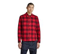 G-Star RAW Herren Check overshirt, Mehrfarben (dk flame blur check D23662-C904-G090), XL