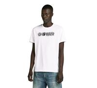 G-Star RAW Herren Distressed Logo T-Shirt, Weiß (White D24363-C506-110), L