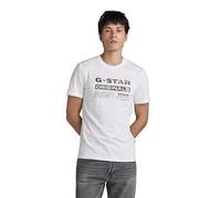 G-Star RAW Herren Distressed Originals Slim T-Shirt, Weiß (White D24420-336-110), S