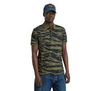 G-Star RAW Herren Dunda Slim Allover Poloshirt, Mehrfarben (Shadow Olive 2L Tiger camo D24359-C335-G393), XS