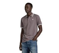 G-STAR RAW Herren Dunda Slim Stripe Poloshirt, Grau (Rabbit D17127-5864-G077), S