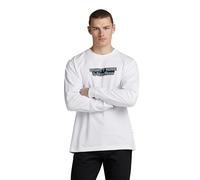 G-Star RAW Herren Eighty Nine Graphic Loose T-Shirt, Weiß (White D23886-C336-110), L