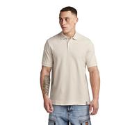 G-Star RAW Poloshirt aus Viskose mit Label-Detail in Offwhite, Größe XXL