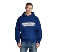 G-Star RAW Herren Graphic Loose Knitted Hoodie, Blau (ballpen Blue D23933-D488-1822), S
