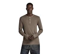 G-Star RAW Herren Henley Slim Tweeter, Braun (Turf D23458-D263-273), L