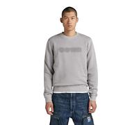 G-Star RAW Herren Indigo Distressed Logo Sweatshirt, Grau (Grey Alloy gd D24410-D575-G493), S