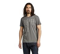 G-STAR RAW Herren Lower Case Text T-Shirt, Grau (Granite D22381-C506-1468), XL