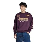 G-Star RAW Herren Moto Sport Graphic Loose Sweatshirt, Purpur (lt Maze D23895-B782-8880), L